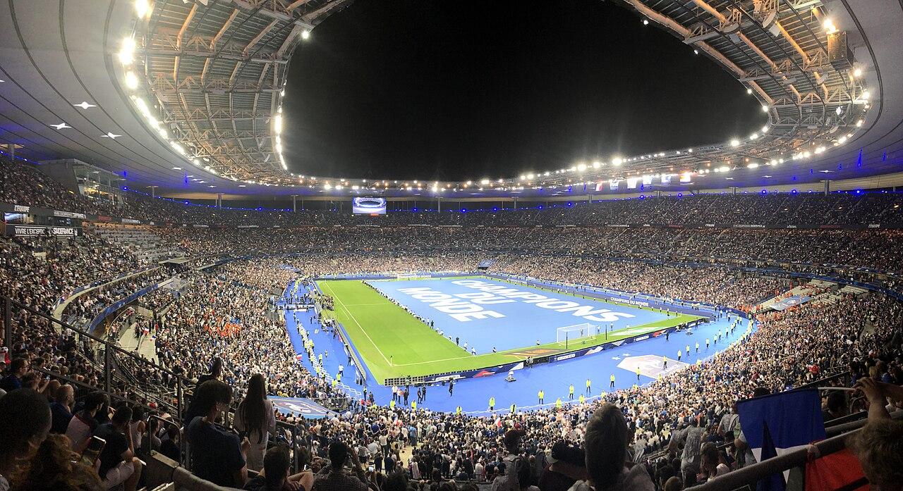 Blick auf das Stade de France beim Fußballspiel Frankreich gegen die Niederlande 2018